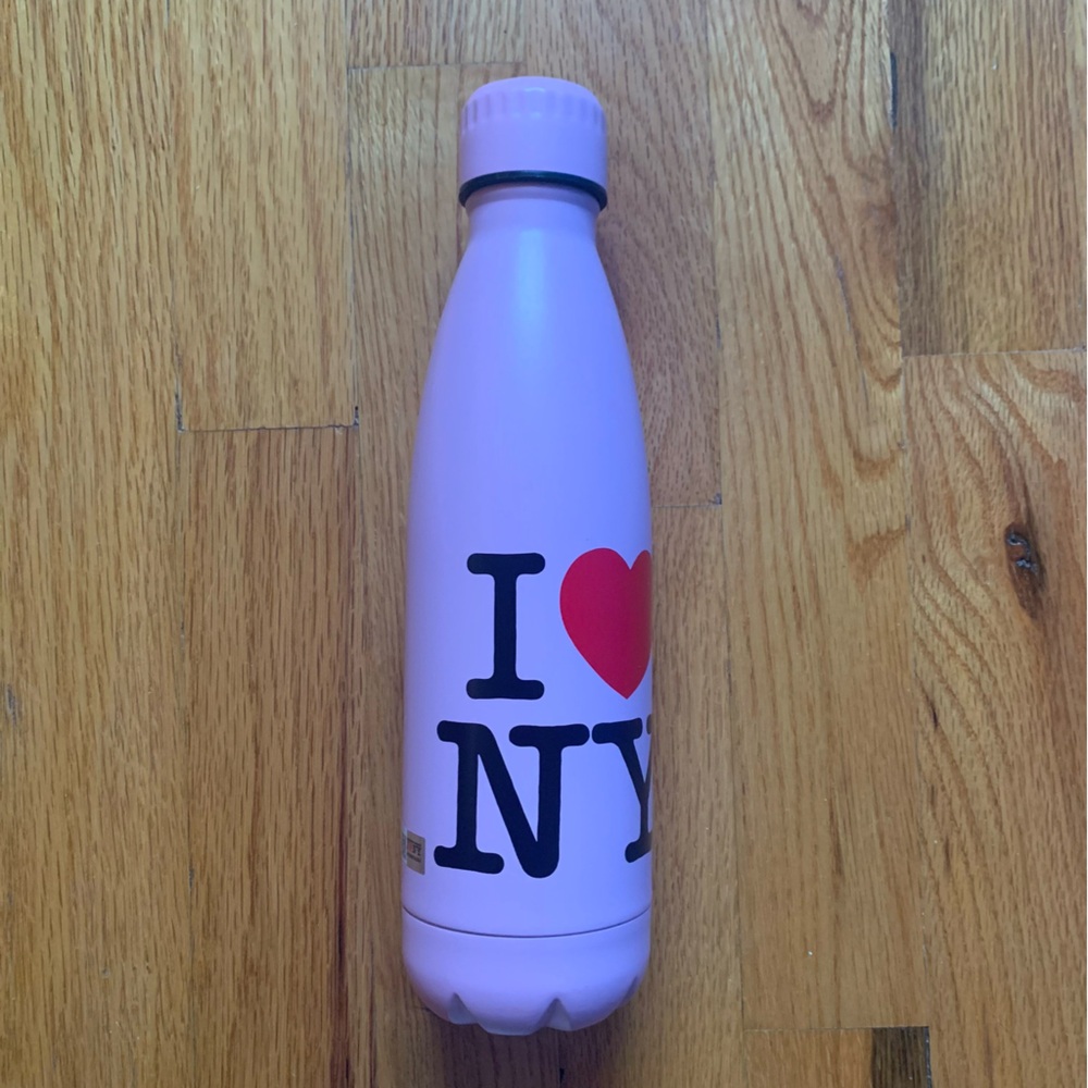 BRAND NEW Pastel Pink “I Love New York”pink water bottle